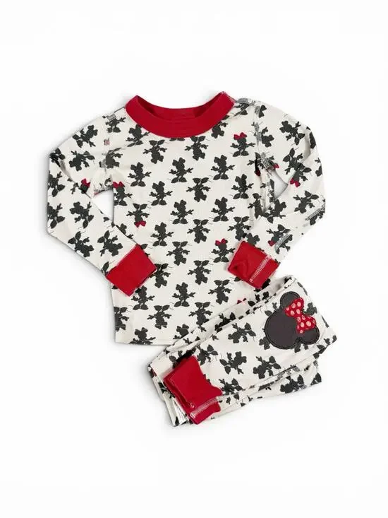 Hanna Andersson Disney Minnie Mouse Organic Cotton Pajama Set Size 3 (90 cm)