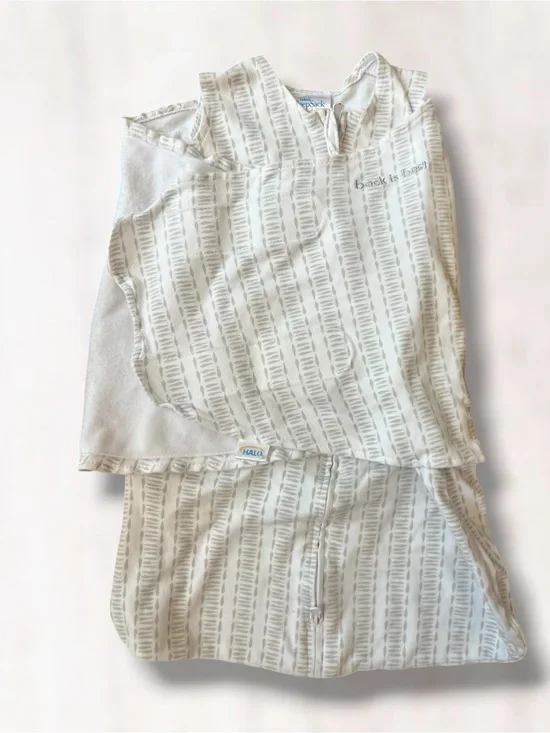 Halo Sleep Sack Swaddle Newborn- grey and white
