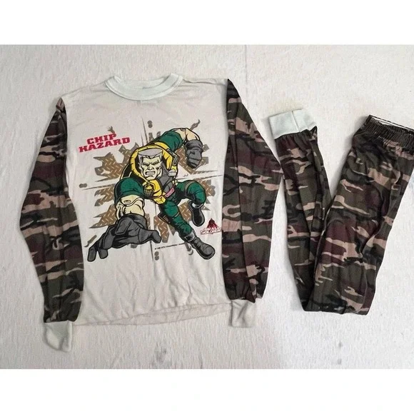 1998 Small Soldiers Chip Hazard Camo Pajama Set Wormser Kids 12-14 USA‎ Made