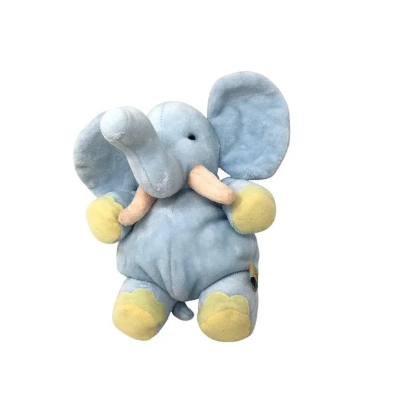 Carter's John Lennon Real Love Elephant Plush Yoko Ono Blue Yellow 8