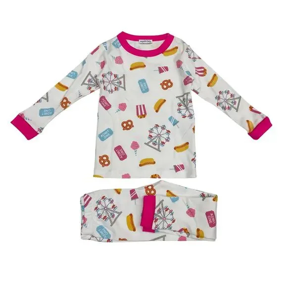 NWT Magnolia Baby 12/18M Fun At the Fair PJs in Pink