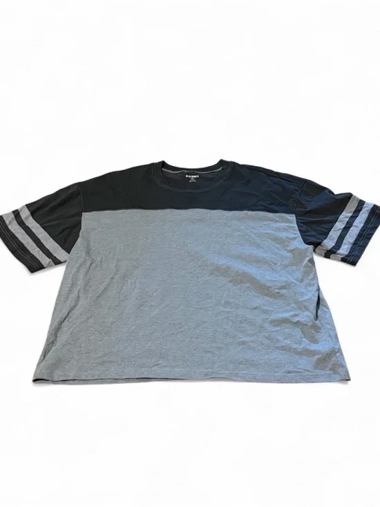 Old Navy Two-Tone Black & Gray Short-Sleeve Crewneck Tee