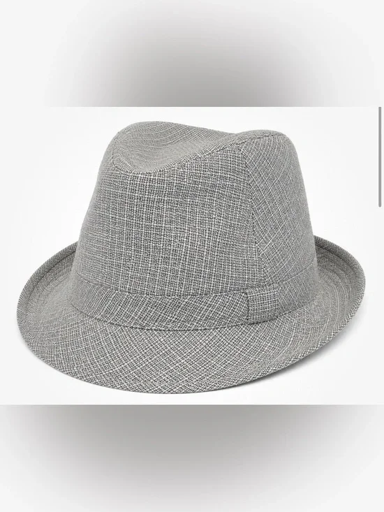 Gray Woven Fedora / Trilby Hat | Classic Lightweight Unisex Style