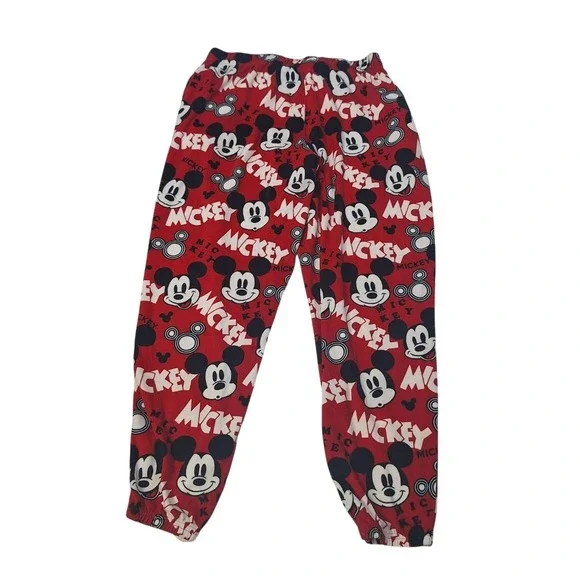 Disney Mickey Mouse‎ Youth Pajama Pants Sleepwear Red Kids Size M 8 10