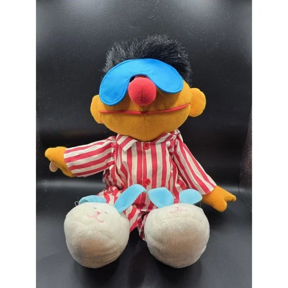 Vintage 1996 Tyco Sesame Street Sing Sleep Snore Ernie‎ Pjs Toy Tested Works