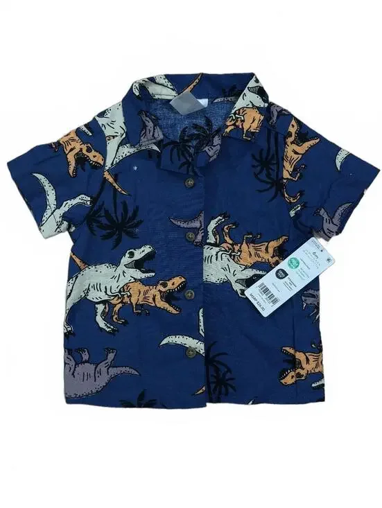Carter's Baby Boys' Dinosaur Print Button-Up Shirt 6 Months