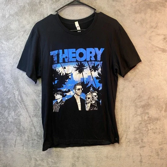 Theory Tour 2019 Band T-Shirt Size M Black Bella Canvas