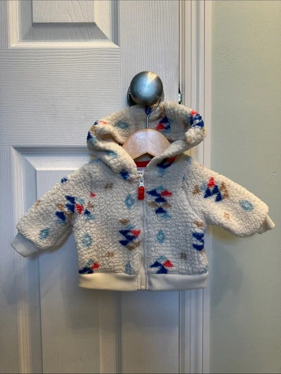 Carter's Cream Serpa Baby Hooded Jacket NWOT
