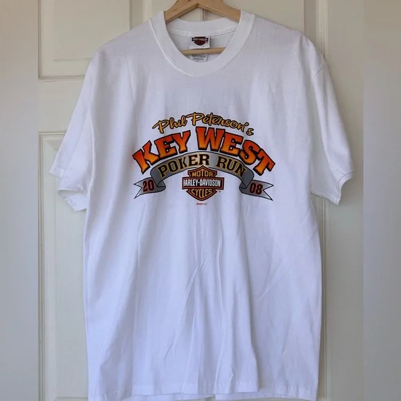 Harley-Davidson Men’s Key West Poker Run Tee Short Sleeve Size Large‎
