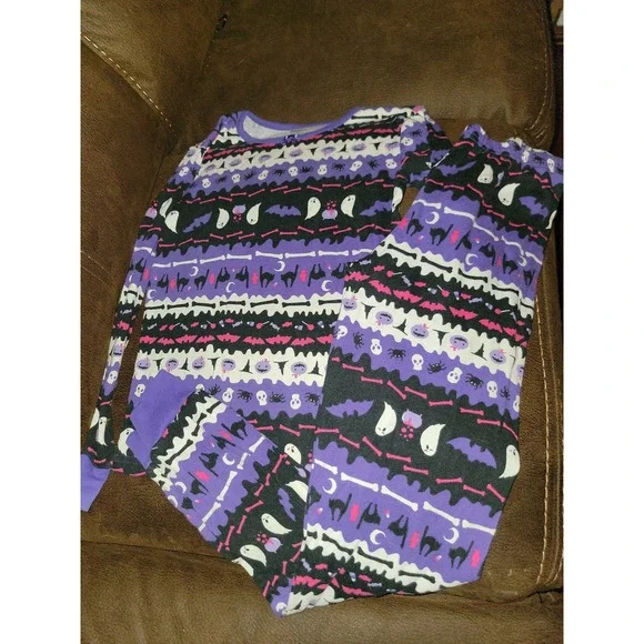 Gymboree gymmies pajamas fall Halloween ghost cat bat size 12