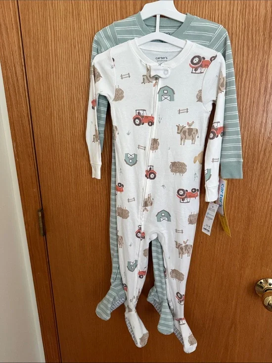 Carters footie pajamas Boys Size 2