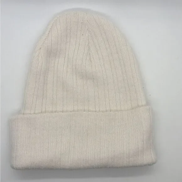 Wild Fable Cream Ribbed Womens Beanie