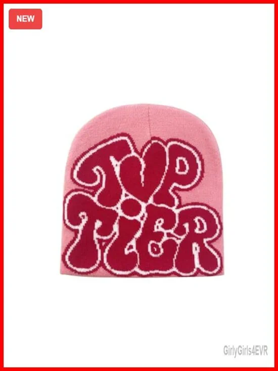 Y2K Letter Print Reversible Beanie - Top Tier Style