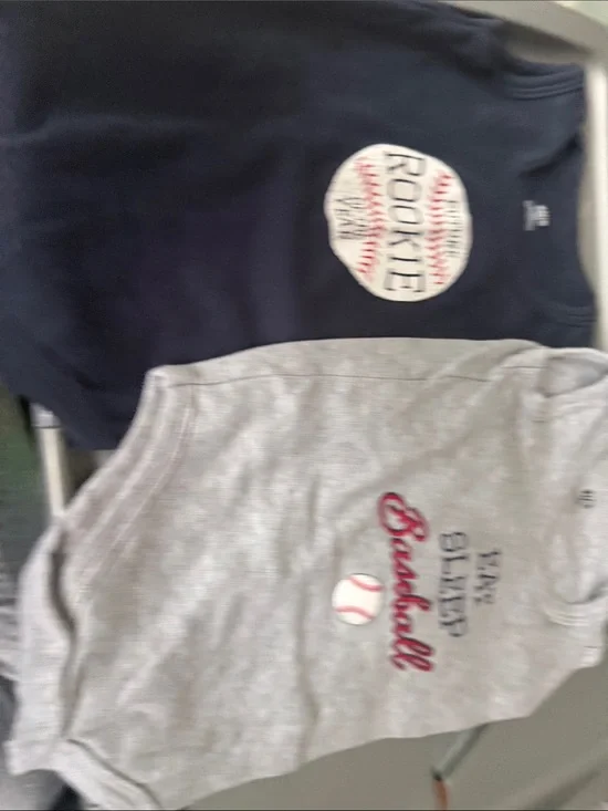 Carter's Navy Short-Sleeve Tee & Gray Baseball Graphic Onesie