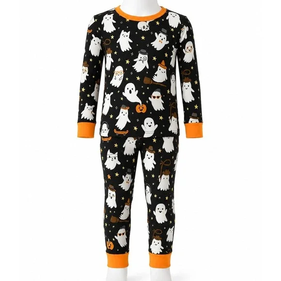 Little Sleepies Friendly Ghosts 4T Toddler Bamboo Pajama Set Unisex Halloween