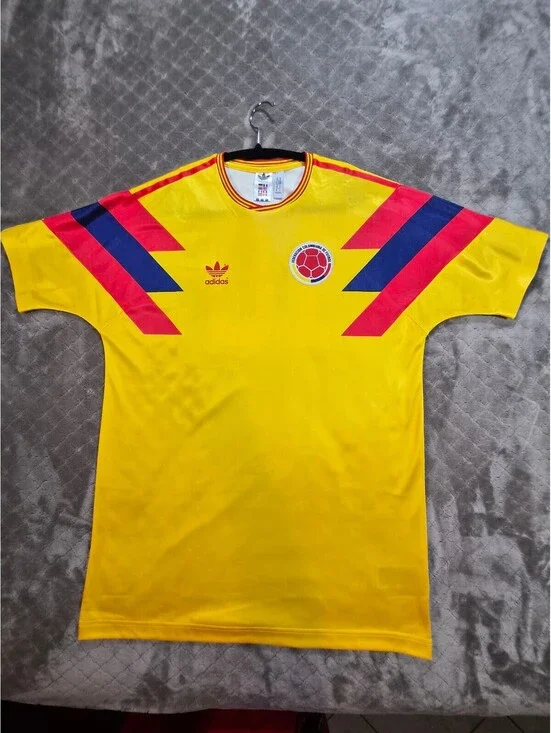 Adidas Seleccion Colombia 1990 Home Jersey Gold Sz L Men 2018 Release Version