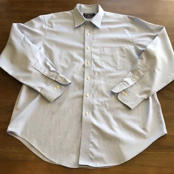 American Living‎ Button Down Long Sleeve Shirt Men's XL 17 34/45 Light Blue
