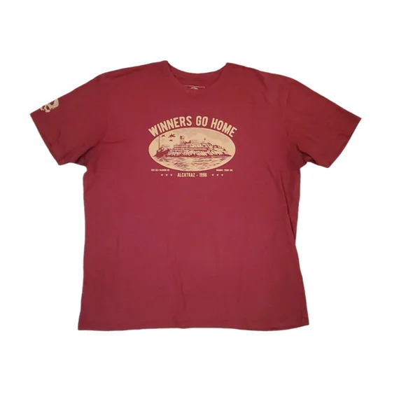 Zero Foxtrot Men's Maroon Red Winners Go Home T-shirt Size 3XL‎