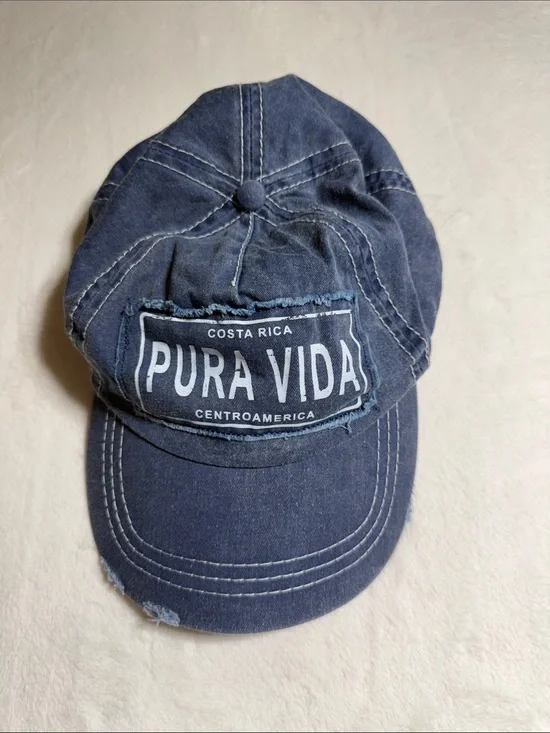 Pura Vida Navy Distressed Baseball Cap