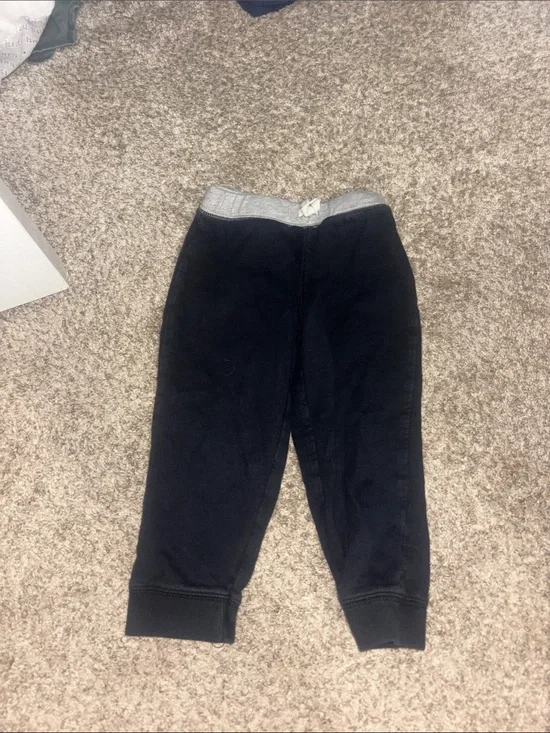 Carter's Black Jogger Sweatpants with Gray Waistband