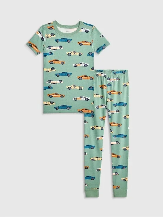 Quince 100% Organic Cotton Short Sleeve and Pant Pajama Set- 4T