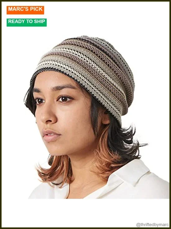 Unisex Mesh Beanie Hat Lightweight Slouchy Summer Knit Cap