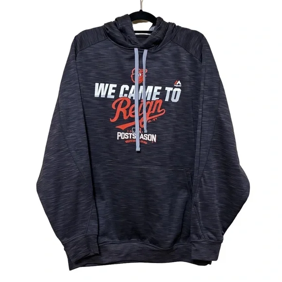 Baltimore Orioles Men 2XL Majestic Thermabase Hoodie ‘We Came To Reign’ Pullover