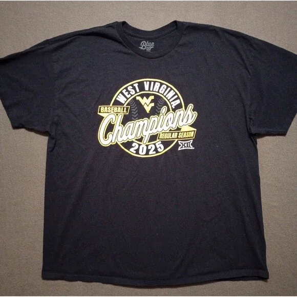 West Virginia Regular Season Champions 2025 Tshirt Mens XXL Blue 84