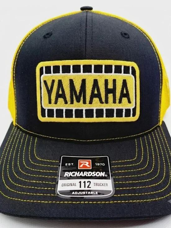 Retro Yamaha Racing Embroidered Patch Hat Richardson 112 Snapback Cap New 80s