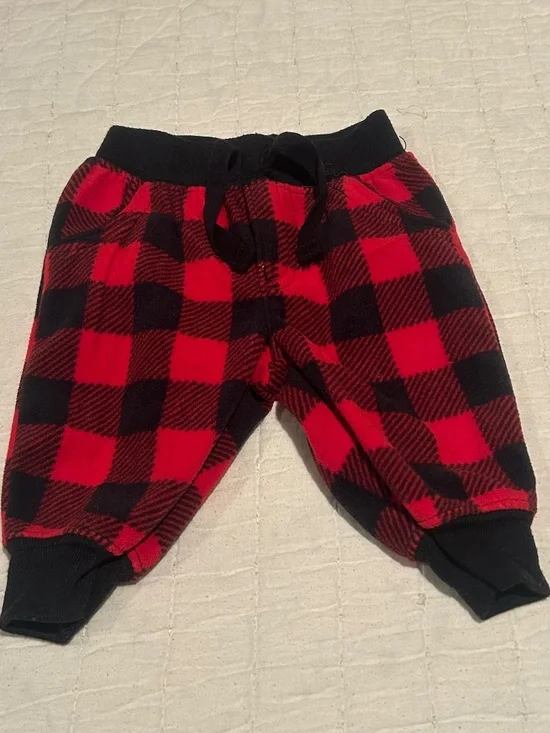 Carters Black & Red PJ Bottoms