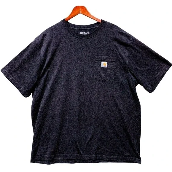 Carhartt K87‎ Mens Loose Fit Pocket T-Shirt Charcoal Heather Grey 2XL K87-CRH