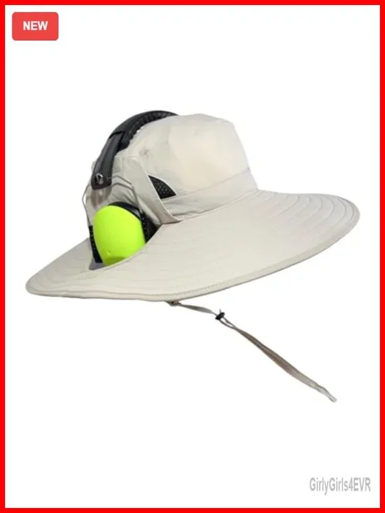 SPF 50+ Bucket Hat with Ear Protection Flaps – Sun Hat for Lawn Mowing &