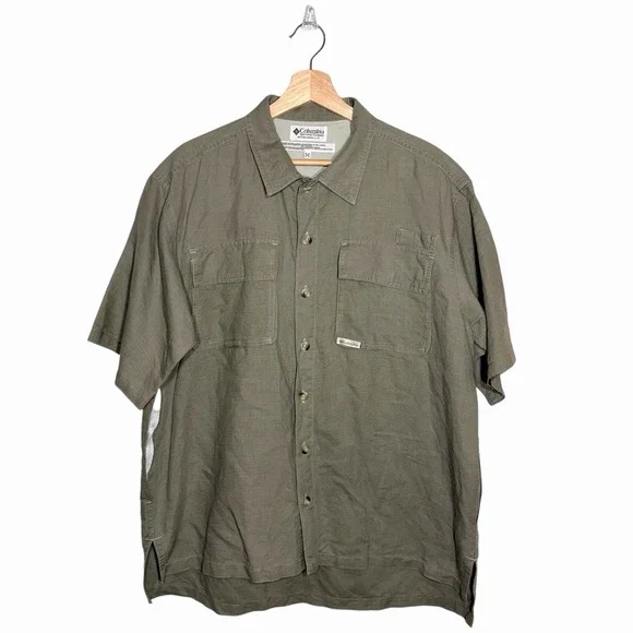 Columbia Mens Sportswear Shirt Button Up Short Sleeve‎ Vented Outdoor Hiking