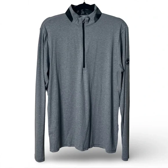 Greyson –‎ Men’s Brri Cooling ¼ Zip Pullover Gray Camo Collar – Sz. M