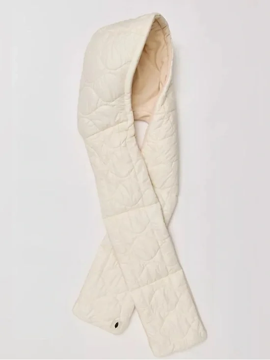 Free People Movement Fleece Lined Hooded Scarf New Cream