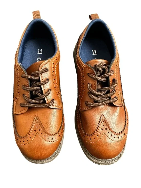 Boys Classic Wingtip Leather Brogues - Tan