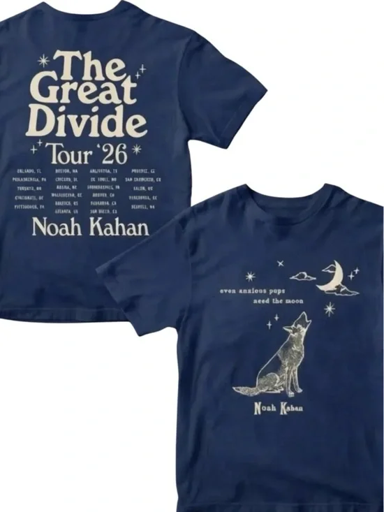 Gildan Navy 'The Great Divide Tour '26' Graphic Tee, NK music shirt