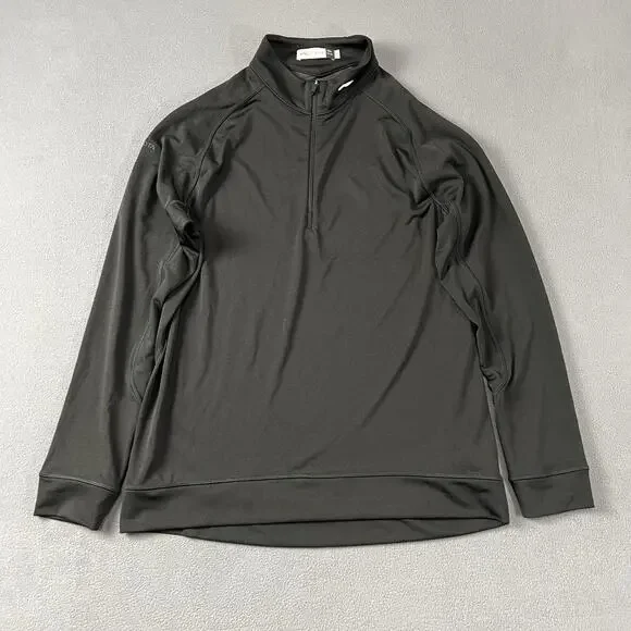 KJUS Sweater Mens XL Black Keano Half Zip Performance Golf Toyota Stretch