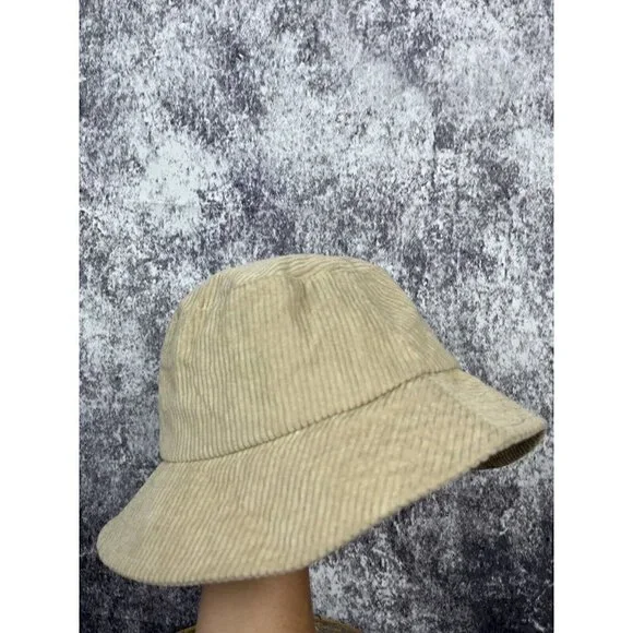 Vintage‎ style bucket hat grandpacore velveteen corduroy tan fall winter cozy
