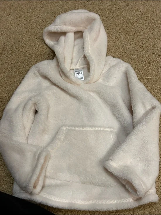 Carter's Plush Hooded Pullover - Soft Blush Size 2t