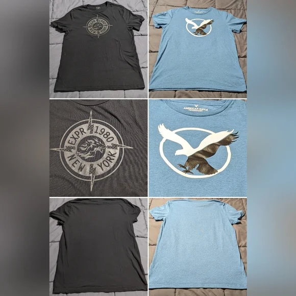 🔥🔥Bundle Deal 1 Express & 1 American Eagle Mens Graphic T-Shirts Size Medium