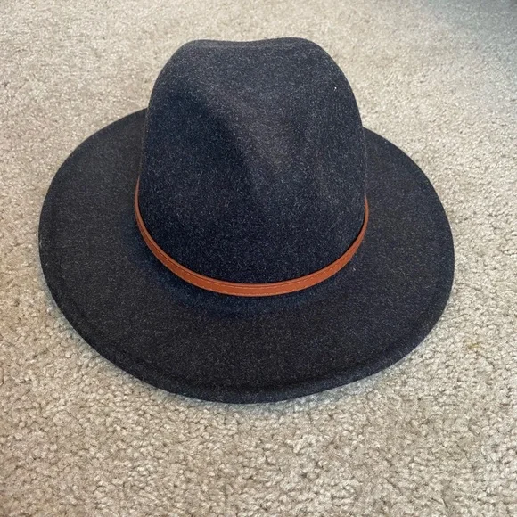 Grey Wool Blend Hat