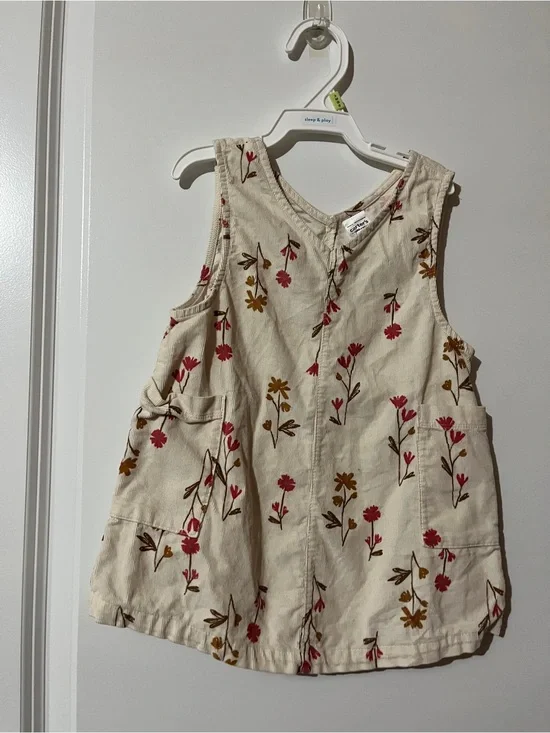 Carter's Cream Floral Toddler Dress with Pink & Brown Flowers