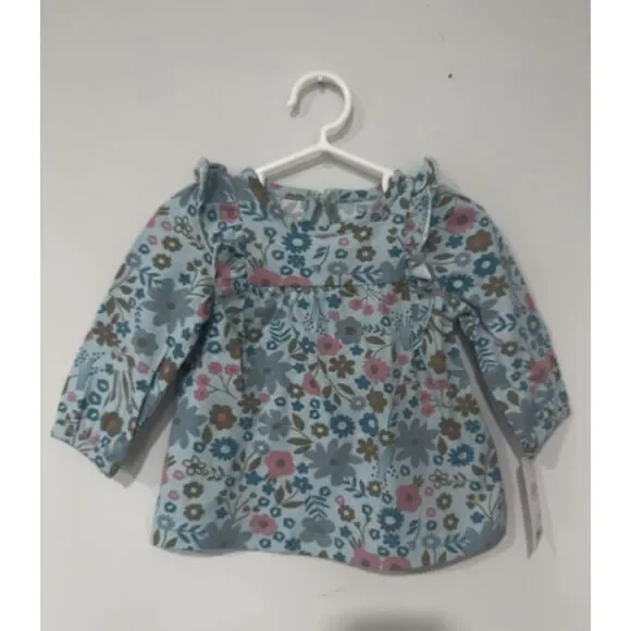 Carter’s Baby Girl Floral Ruffle Long Sleeve Top NWT - 6M