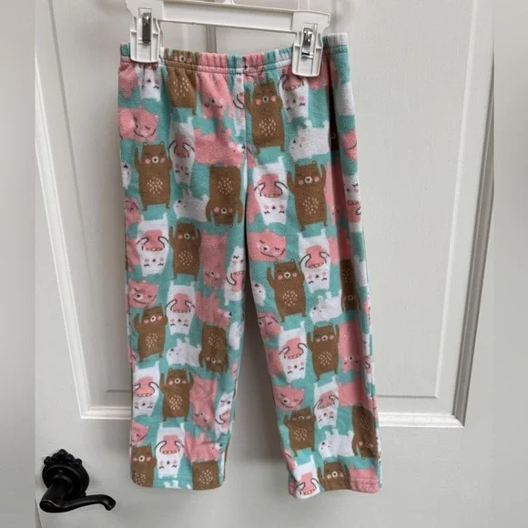 NWOT Simple Joys by Carter's Multicolor Bear Hot Coco Fleece Pajama Bottoms