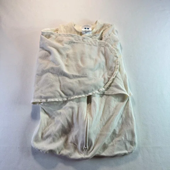 Halo SleepSack Swaddle 0-3 Months Cream Cotton Adjustable 3-Way Wrap Blanket Top