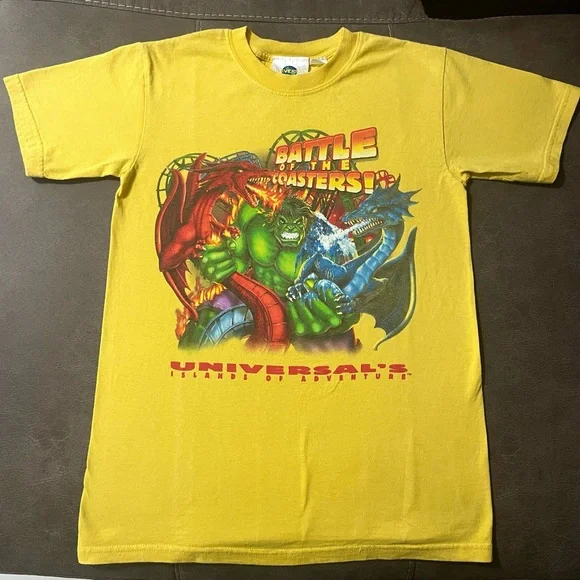 Vintage Universal Studios Battle Of The Coasters 2000s Superhero Hulk T-Shirt S