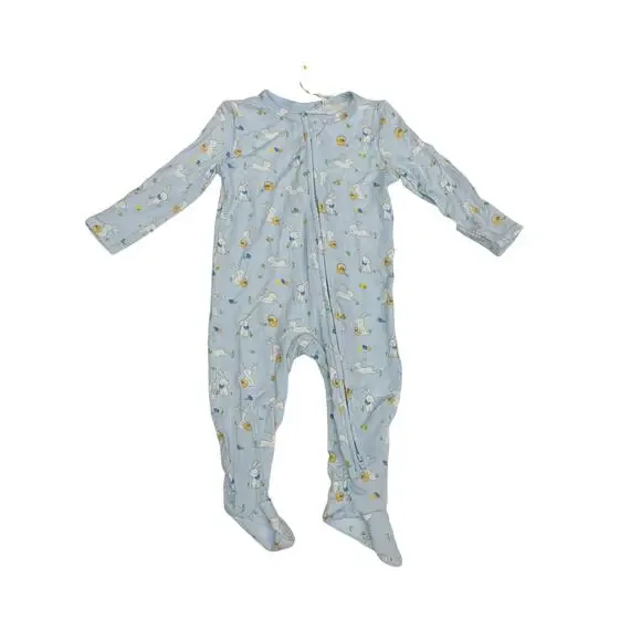 NWT Angel Dear 6-9M Blue Bunny Footie