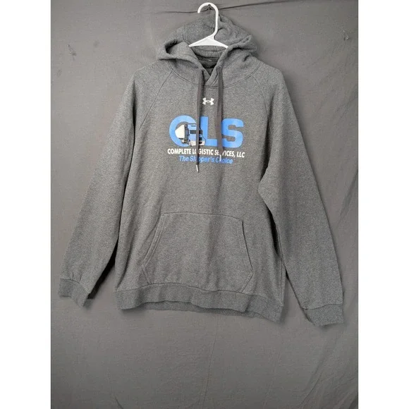 Under Armour Mens Gray CLS Complete Logistic Services Hoodie Large