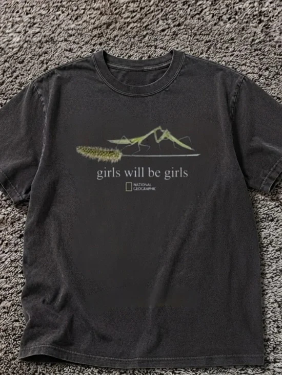 Mantis Graphic Tee National Geographic Nature T-Shirt Black